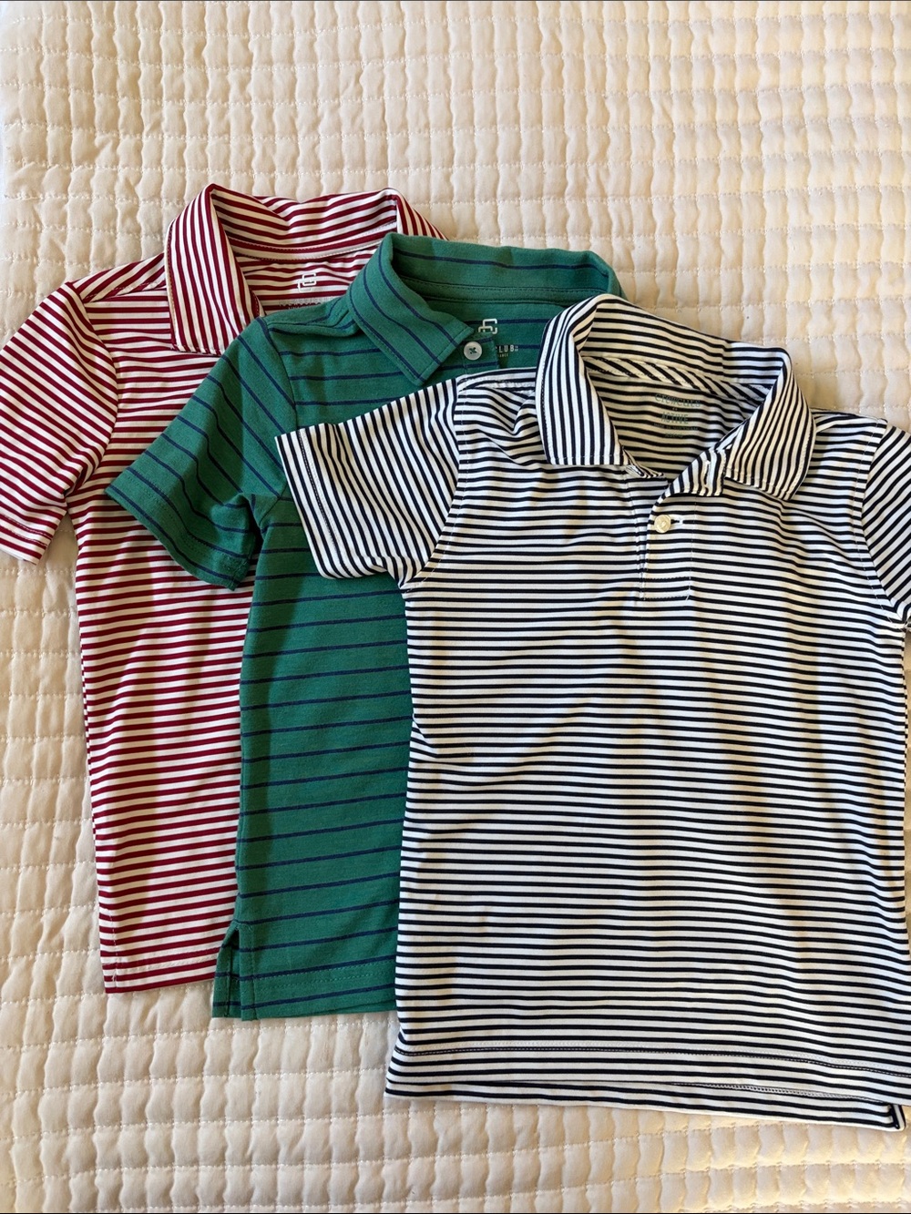 Set of 3 boys striped polos